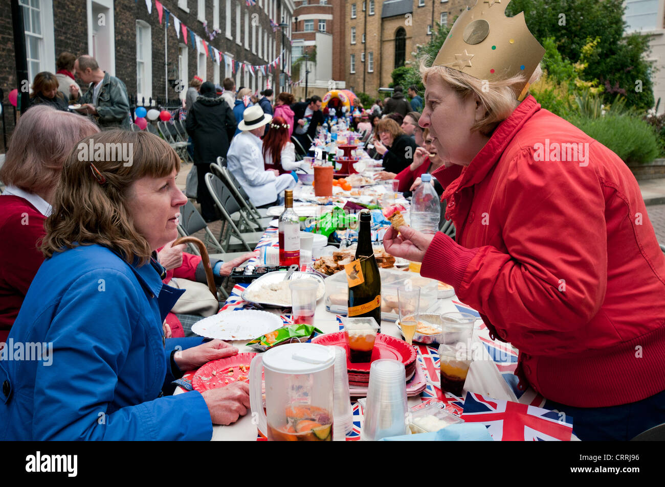 Queens Diamond Jubilee Straßenfest im Juni 2012 in London Stockfoto