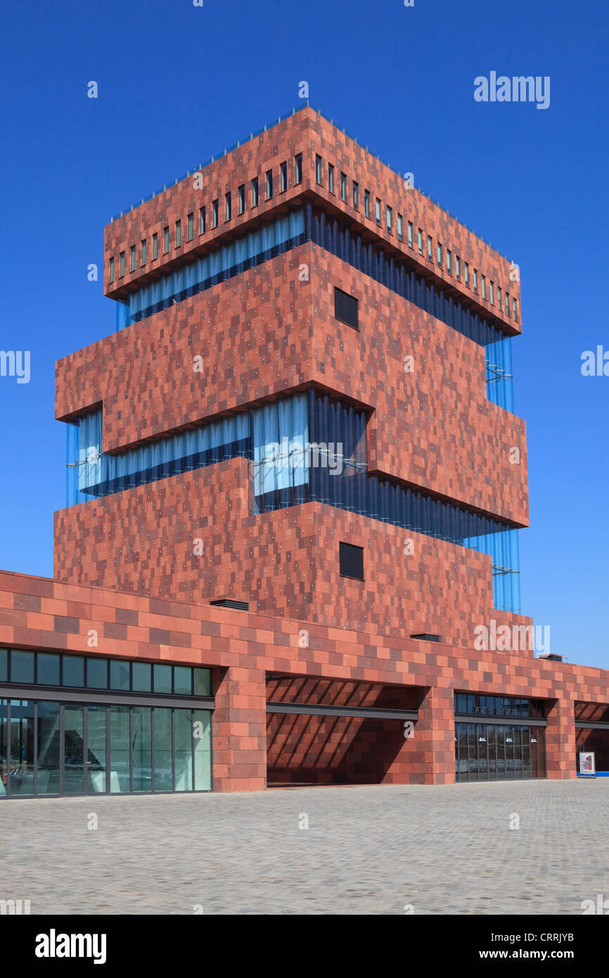 Das Museum Aan de Stroom (MAS) in Antwerpen, Belgien Stockfoto