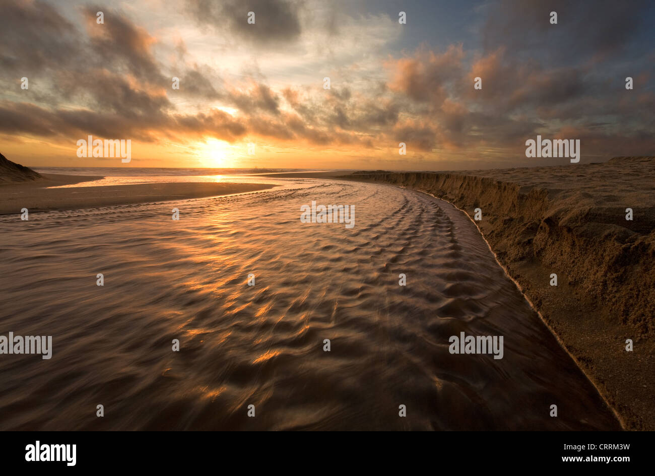 Traumhaften Sonnenuntergang in Montara Beach, in der Nähe von Pacifica, Kalifornien Stockfoto