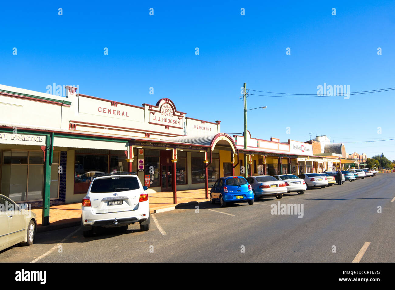 Lockhart ist eine kleine ländliche Stadt mit dem Spitznamen "Die Veranda Town', New South Wales, NSW, Australien Stockfoto