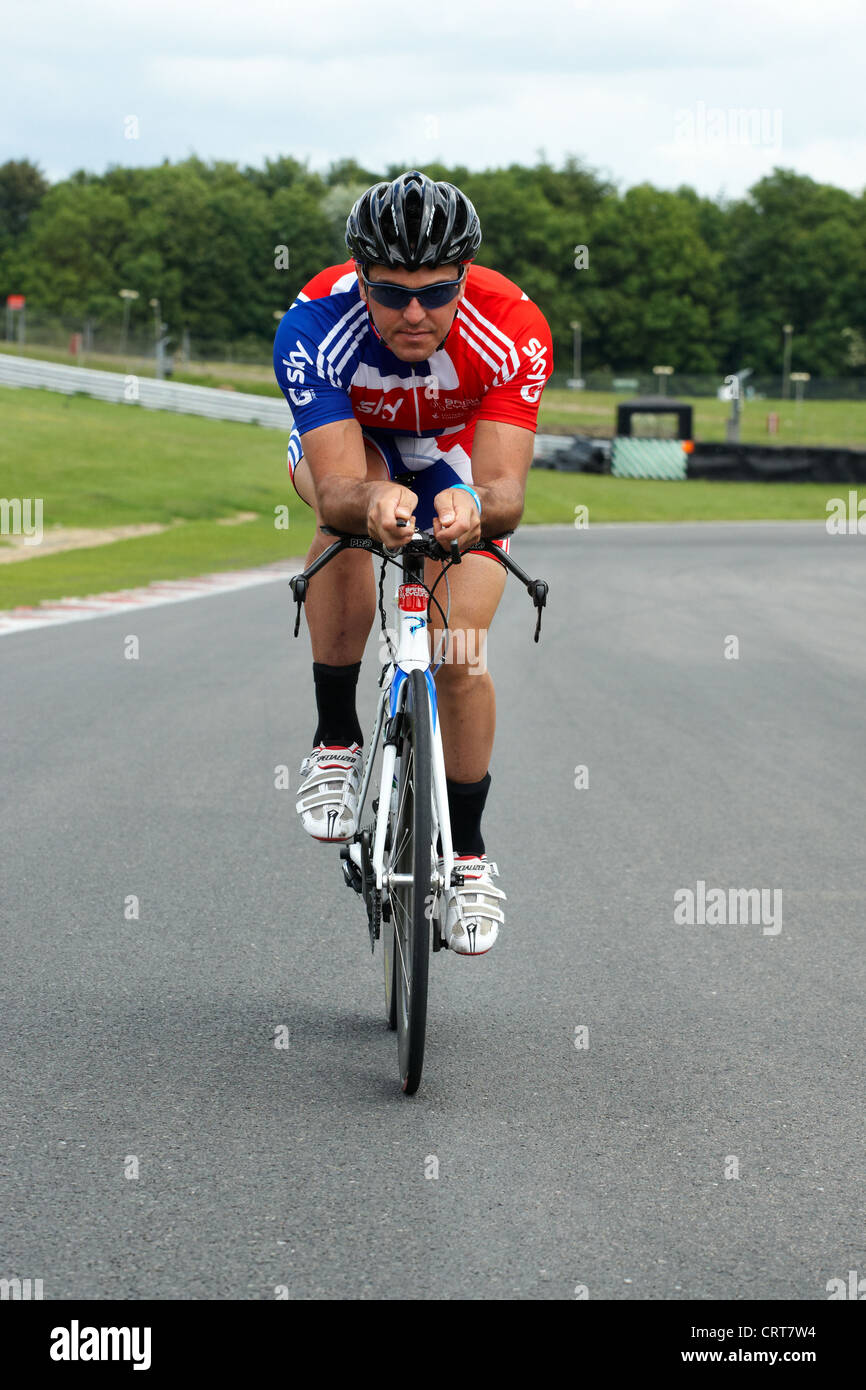 Mark Colbourne bei den Paralympischen Trainingstag in Brands Hatch, Kent, UK. Stockfoto