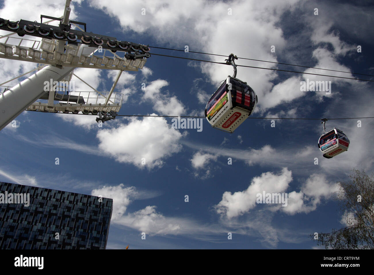 Die Emirates Airline-Seilbahn Stockfoto