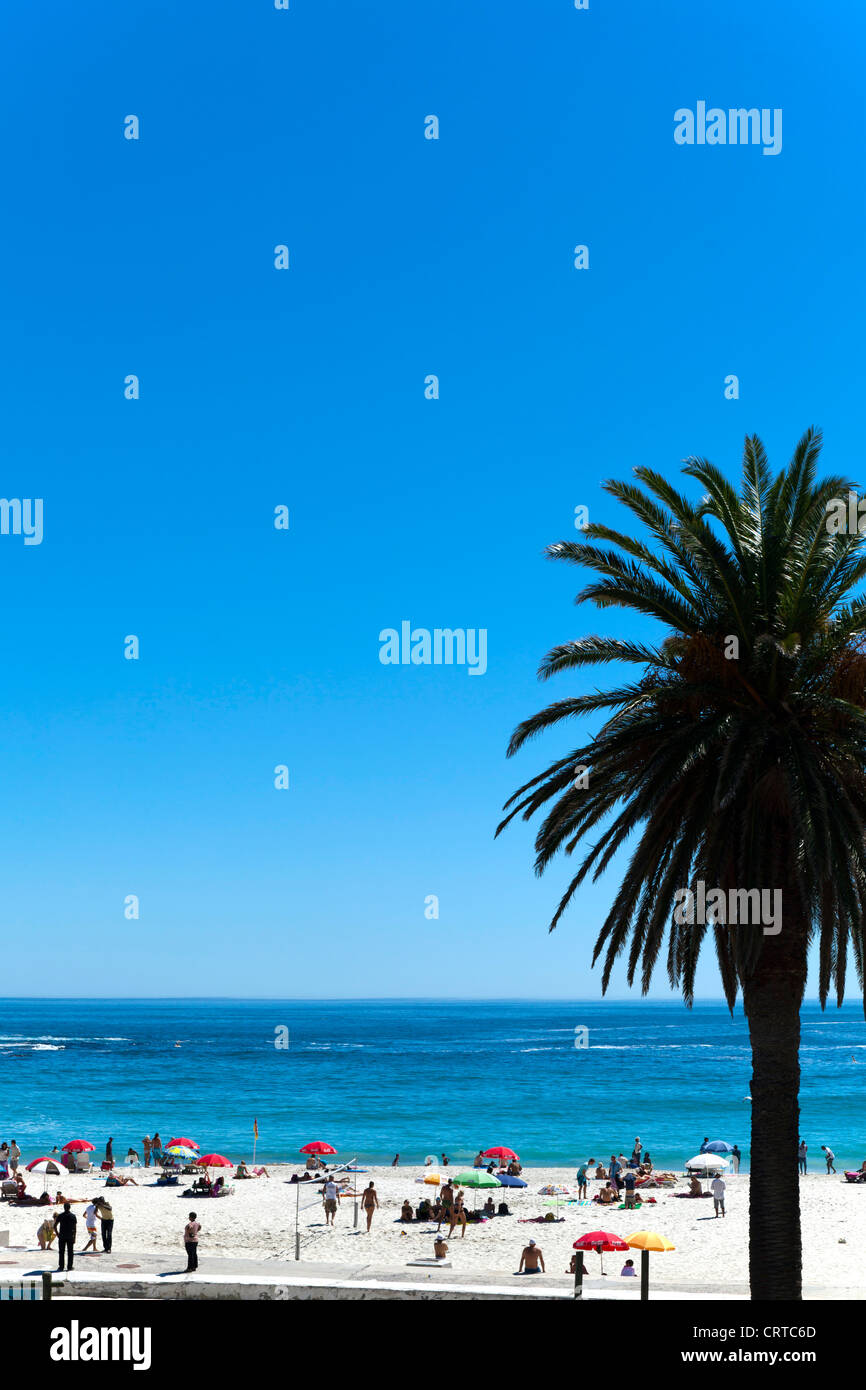 Beach-Goers im Camp der Bucht, in der Nähe von Cape Town, Südafrika Stockfoto