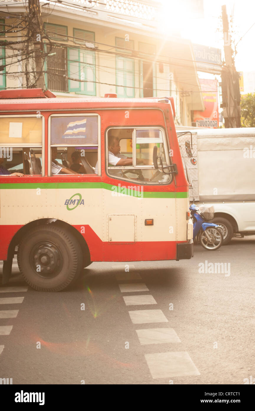 Eine Fotografie-Übung auf Bangkoks Straßenleben Stockfoto