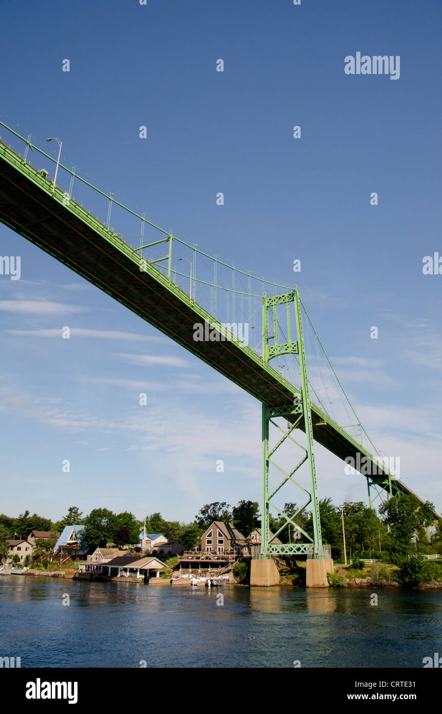 New York, St. Lawrence Seaway, tausend Inseln. Der 'American verengt" malerische Wasserstraße entlang der us-amerikanischen und kanadischen Grenze. Stockfoto