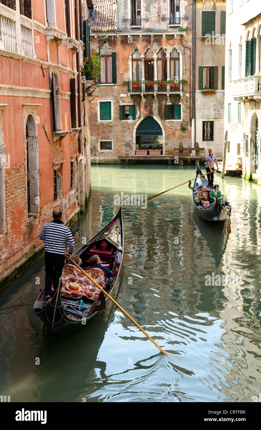 Gondolieri Venedig (Venezia) Veneto Italien Europa Stockfoto