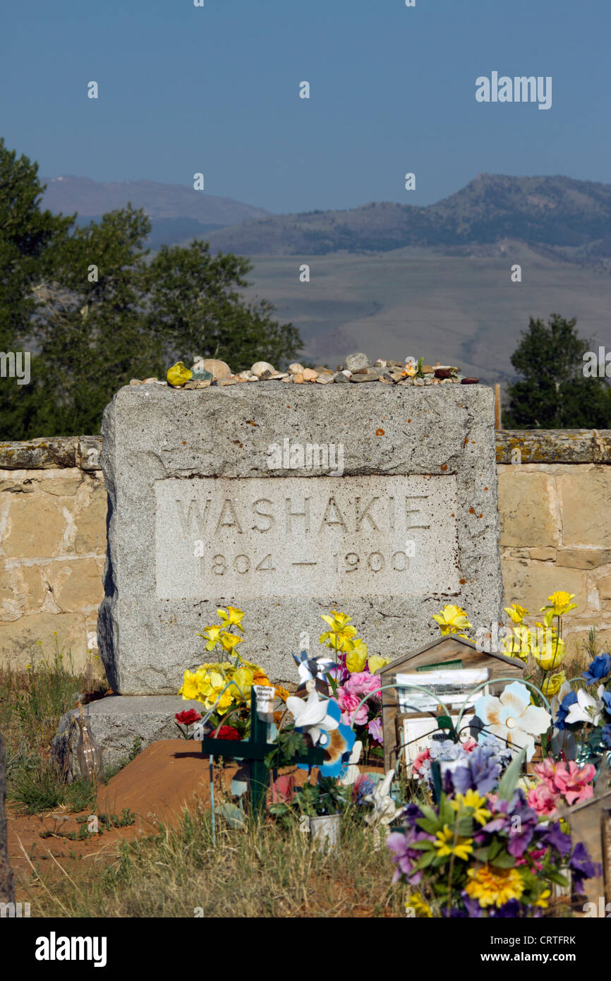 Fort Washakie, Wyoming Grab von Chief Washakie auf dem Friedhof von