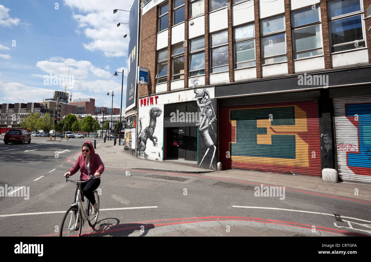 Shoreditch Street Szene, London, England, UK Stockfoto