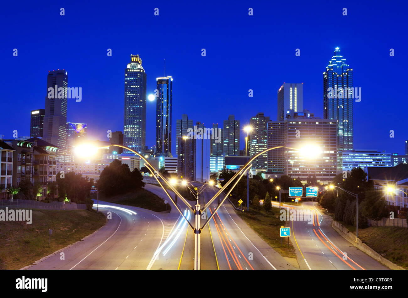 Skyline der Innenstadt von Atlanta, Georgia, USA Stockfoto
