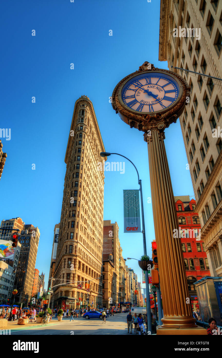 Das berühmte Flatiron Building in New York City. Stockfoto