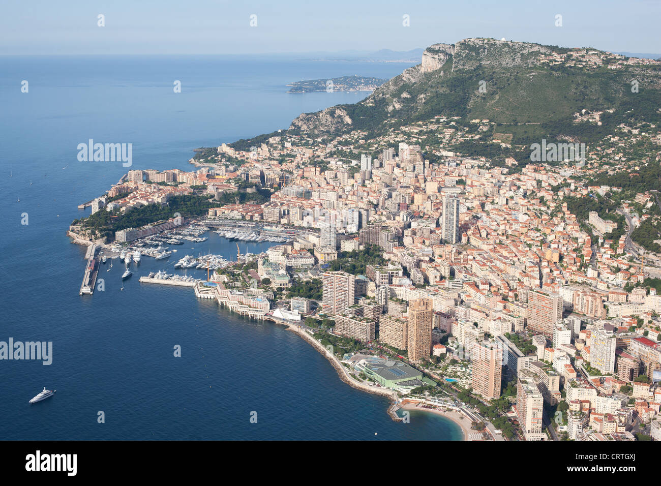 LUFTAUFNAHME. Das Fürstentum Monaco. Stockfoto