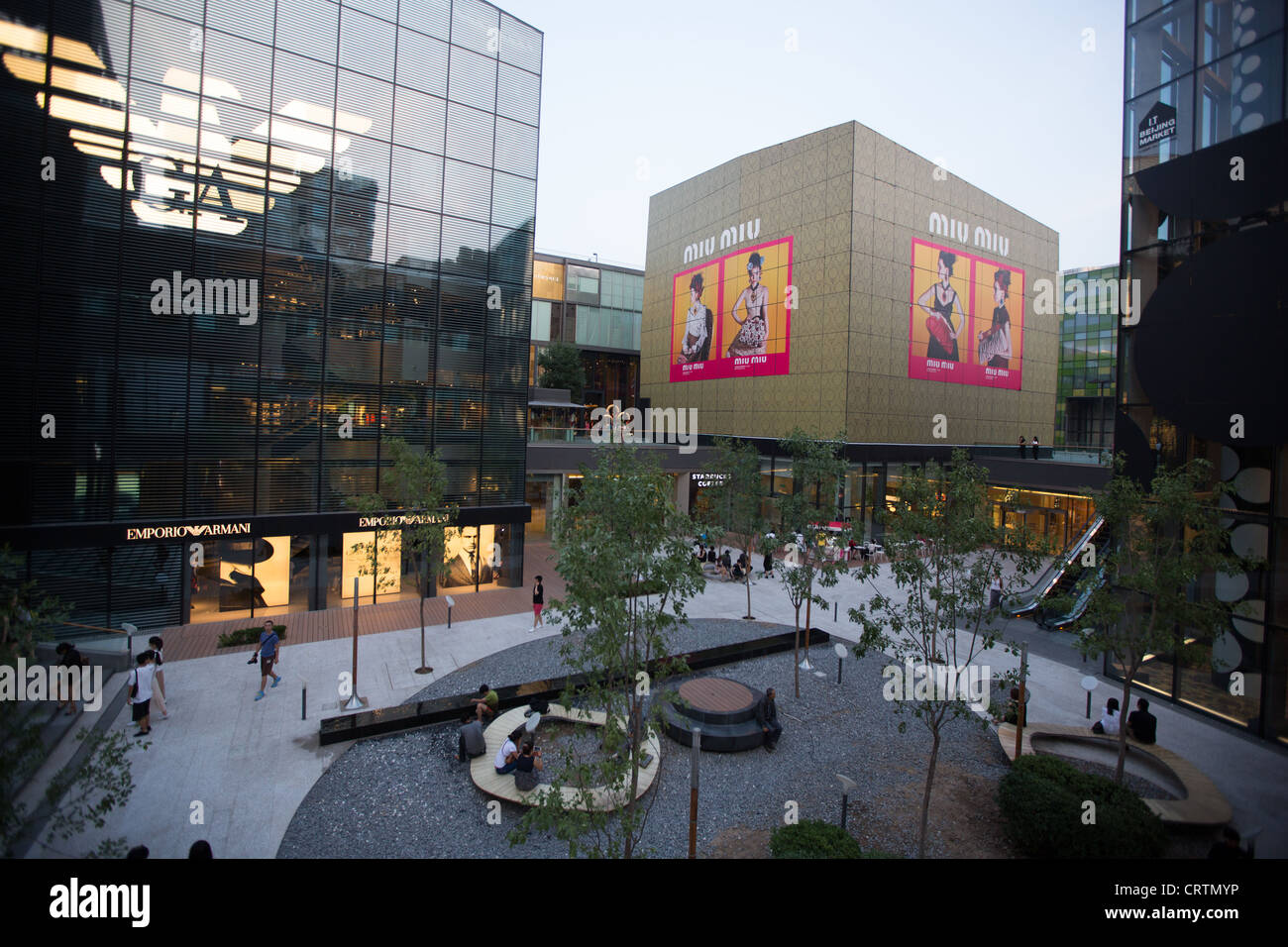 In der gehobenen Einkaufsviertel der Sanlitun in Beijing, China Stockfoto