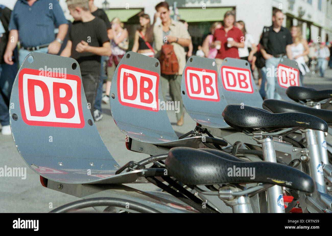 Call A Bike Fahrräder mieten der Deutschen Bahn AG Stockfoto
