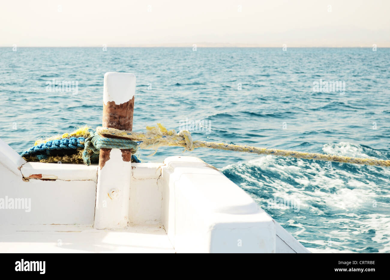 Nahaufnahme von Seil Knoten Stockfoto