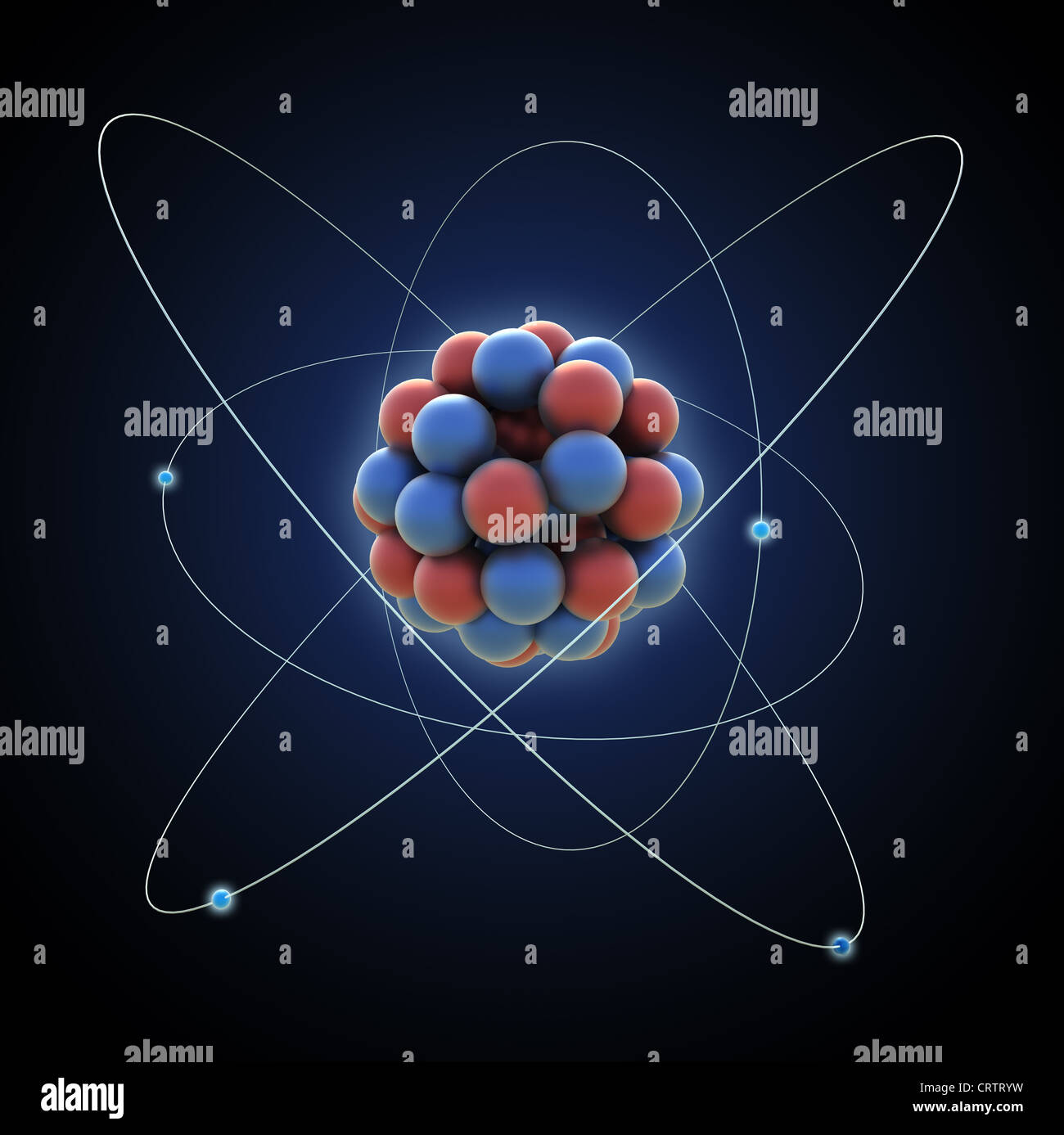 Atom - Computer generierte Abbildung Stockfoto