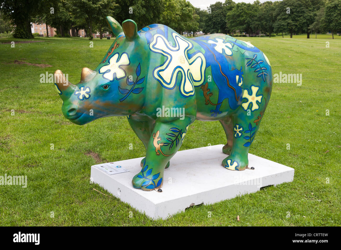 Tierische Kunst benannt gehen Safari angezeigt, um die Stadt von Northampton UK Stockfoto