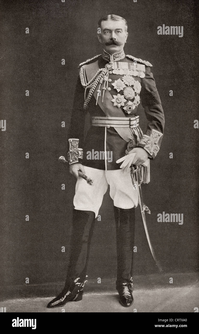 Horatio Herbert Kitchener, 1. Earl Kitchener, 1850 – 1916. Irischer britischer Feldmarschall. Aus dem Jahr 1914 illustriert. Stockfoto