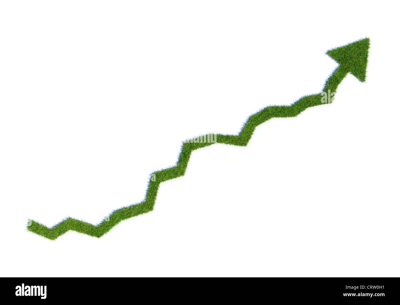 Grass wachsenden Graph - grüne Business Konzept Abbildung Stockfoto