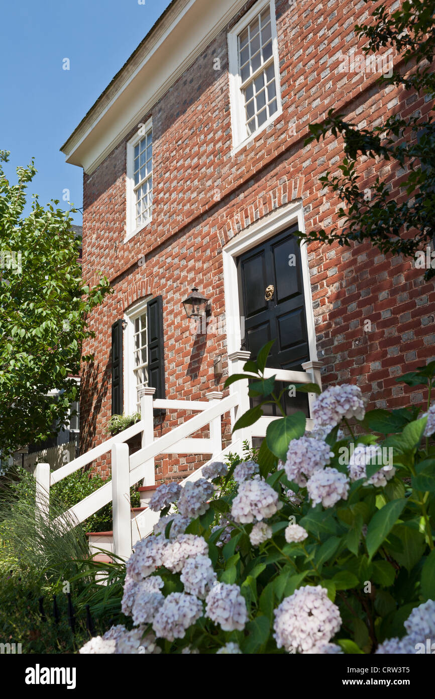 Chestertown, Ostufer, Kent County, Maryland, hat die meisten intakten georgianischen Häusern im Bundesstaat Maryland Stockfoto
