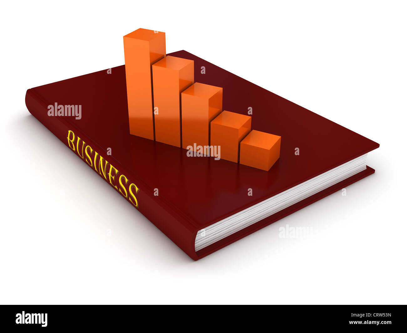 Business-Buch mit Diagramm. 3D gerenderten Bild Stockfoto