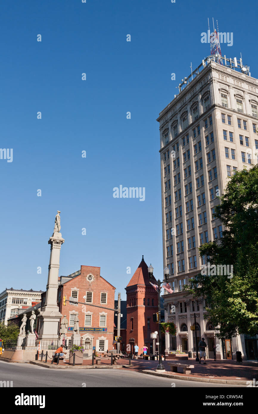 Innenstadt von Lancaster, Pennsylvania Stockfoto