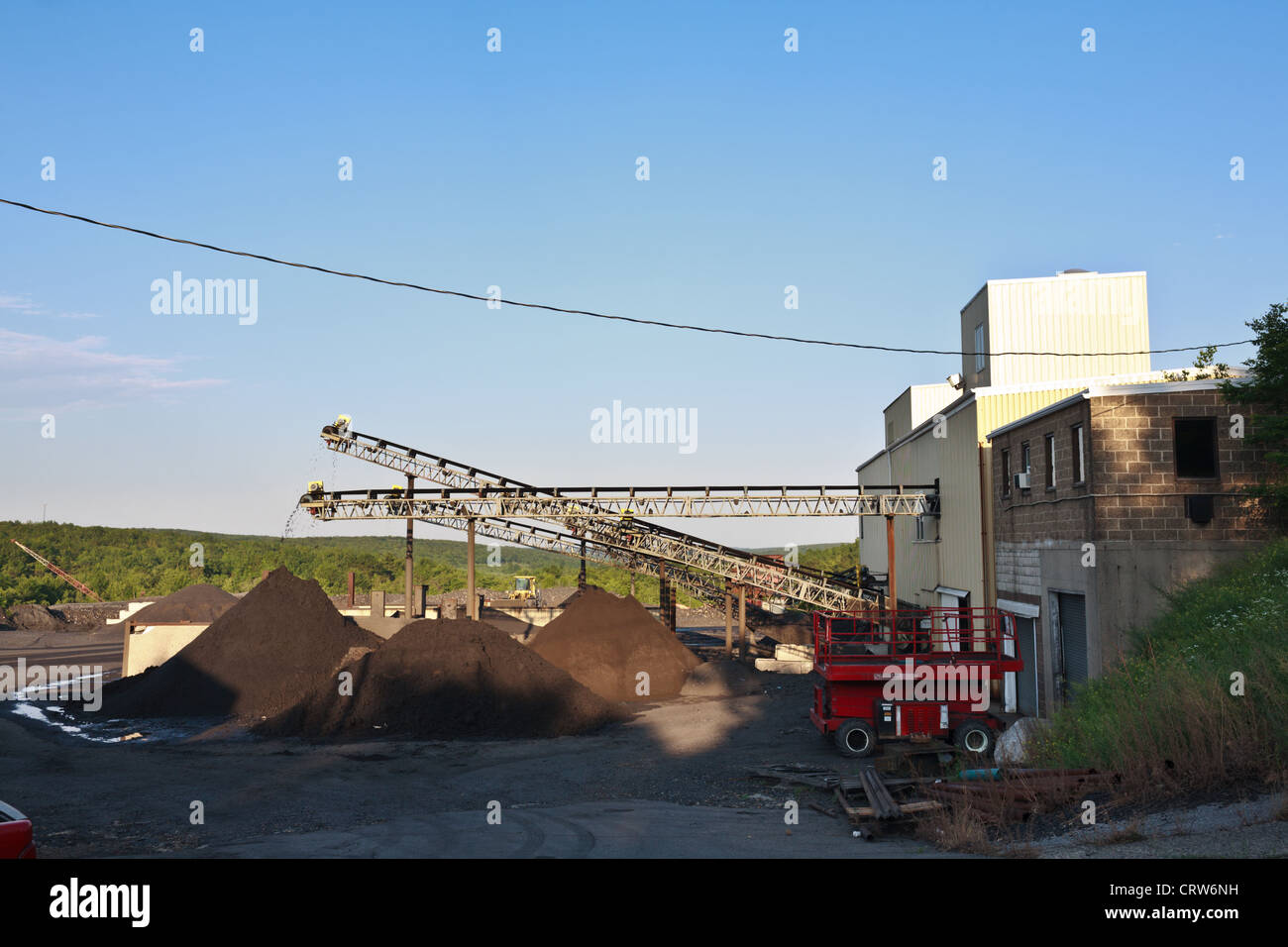 Kohle, die Verarbeitung in der Nähe von Mahanoy City, Pennsylvania Schuylkill County Stockfoto