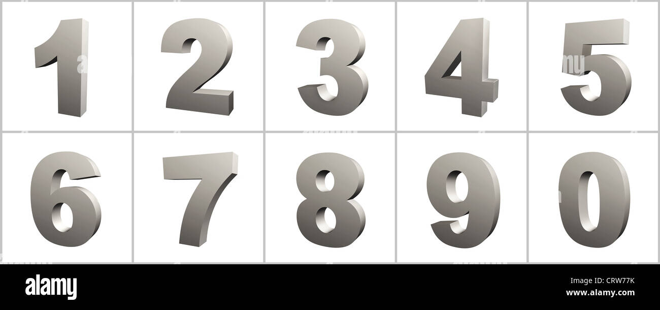 Edelstahl-Internet-Symbol-Nummern Stockfoto