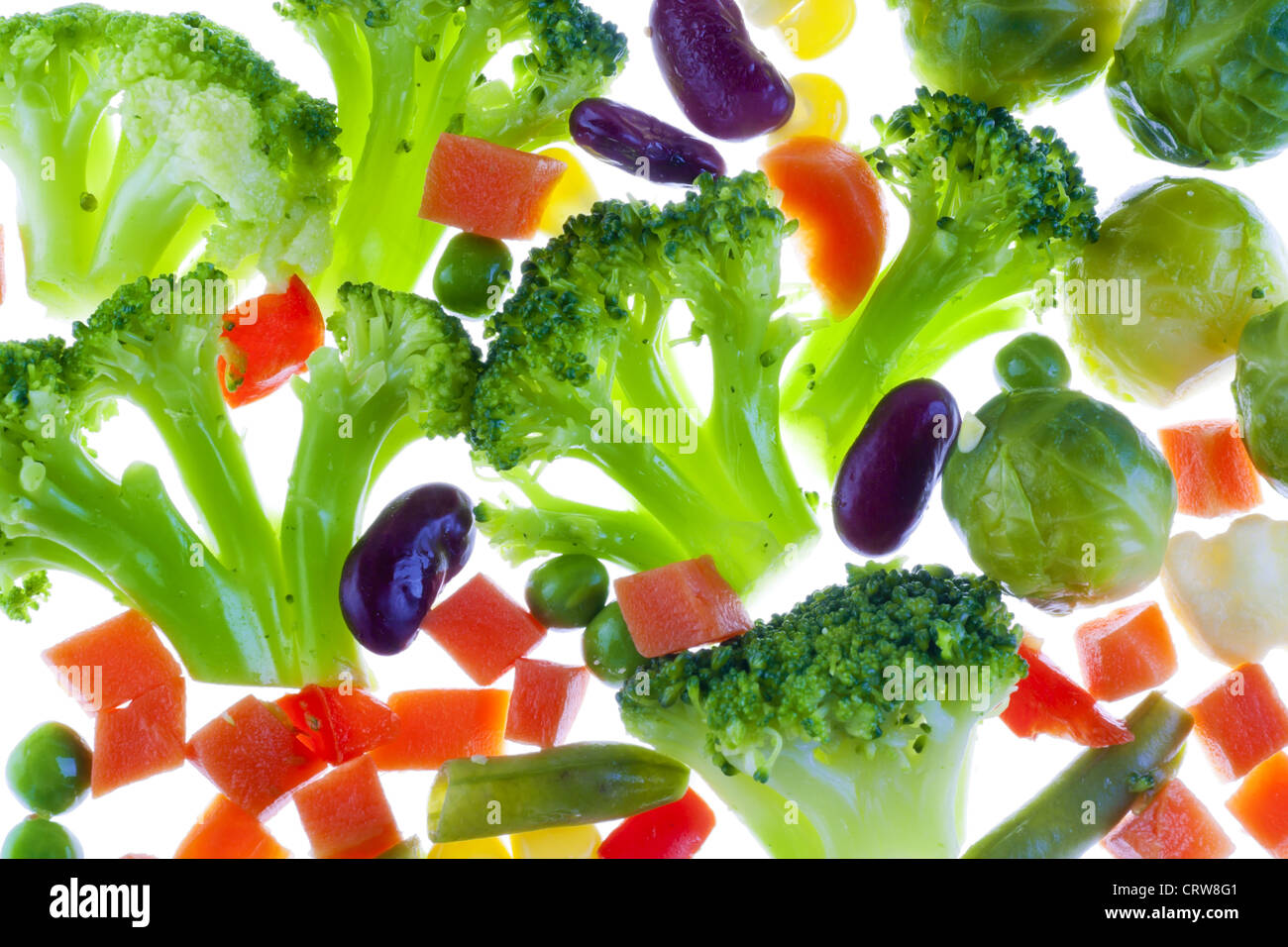 Scheiben von Gemüse-Makro Stockfoto