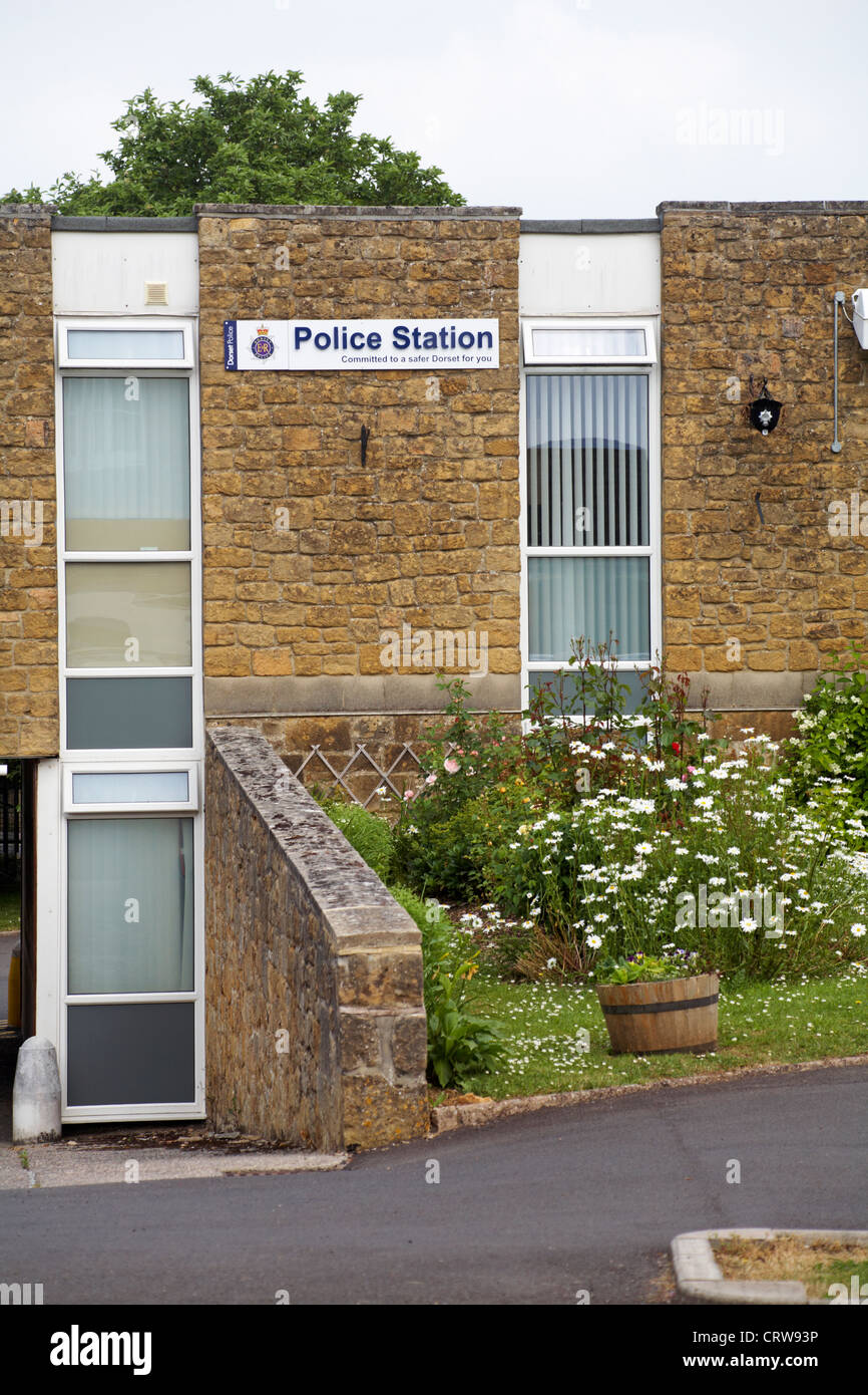 Polizeiwache in Sherborne, Dorset, Großbritannien, im Juni Stockfoto