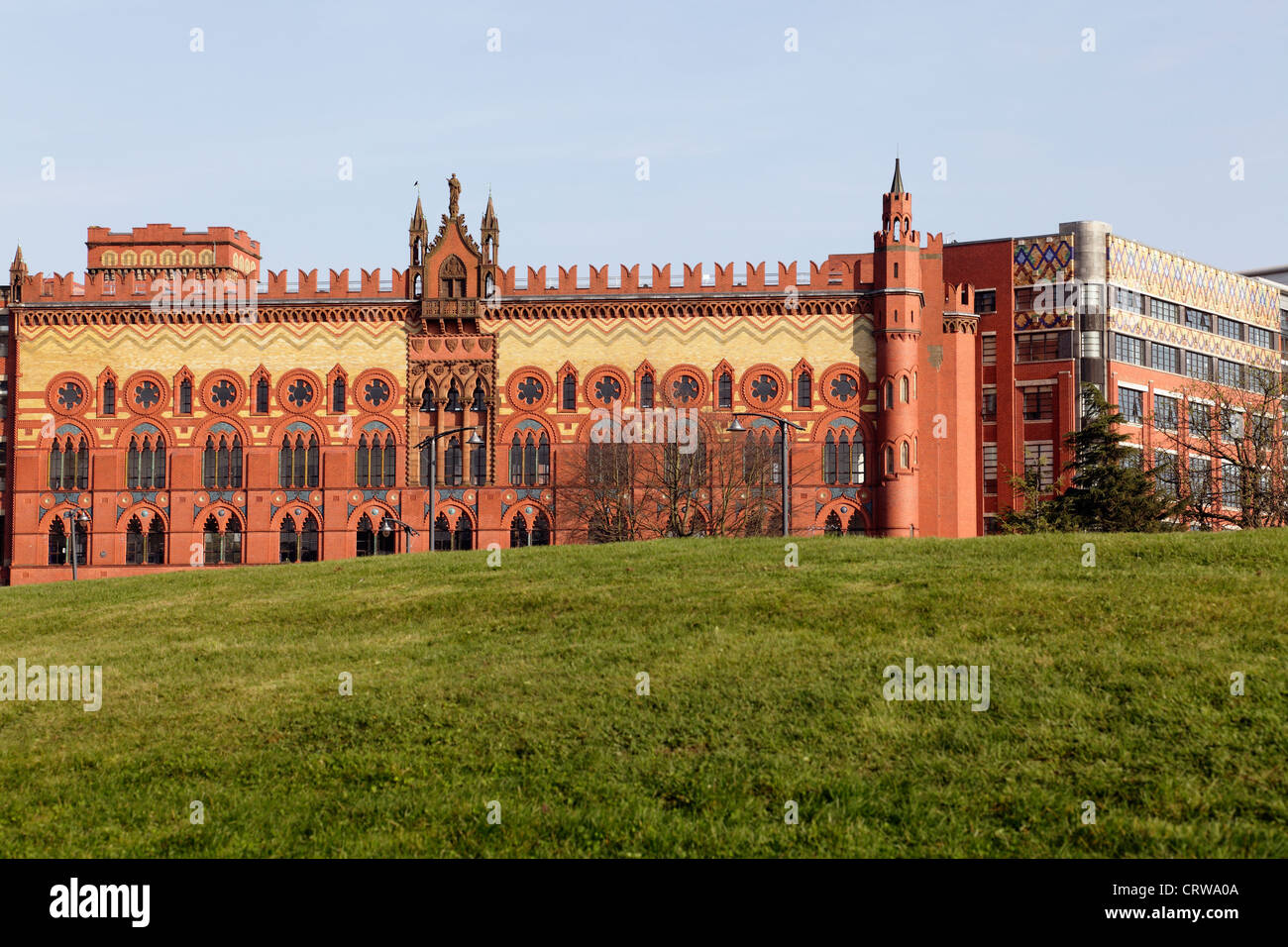 Die ehemalige Templeton Teppichfabrik neben Glasgow Green öffentlicher Park in Schottland, Vereinigtes Königreich Stockfoto