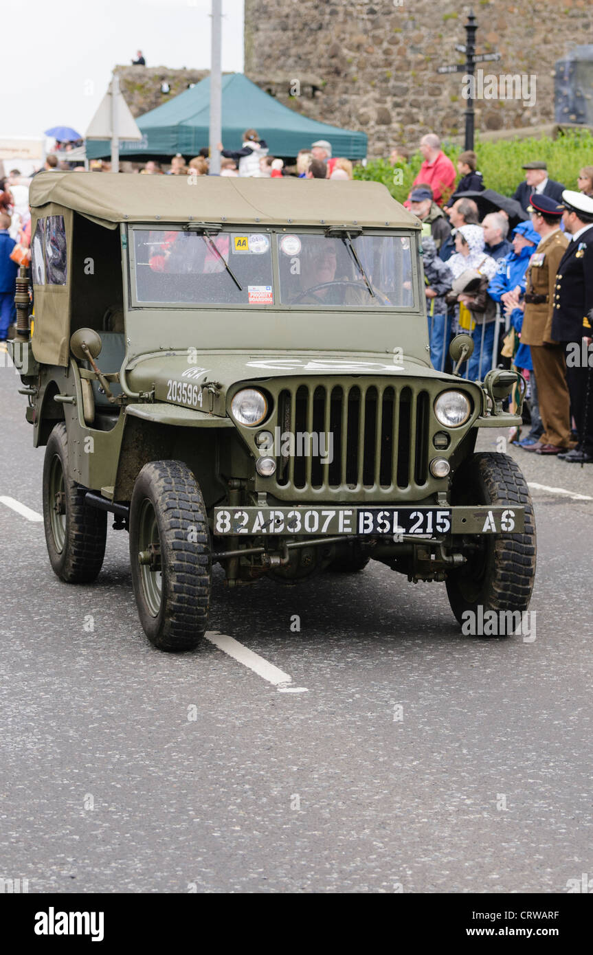 2. Weltkrieg Willys Jeep auf einer Militärparade Stockfoto