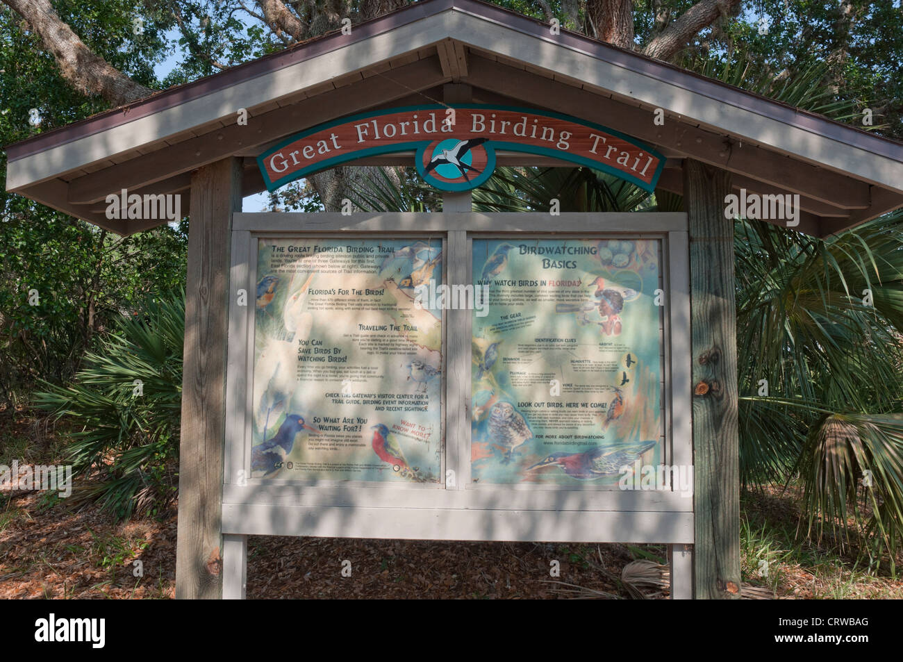 Merritt Island National Wildlife Preserve entlang Floridas Space Coast ist Teil des großen Florida Birding Trails. Stockfoto