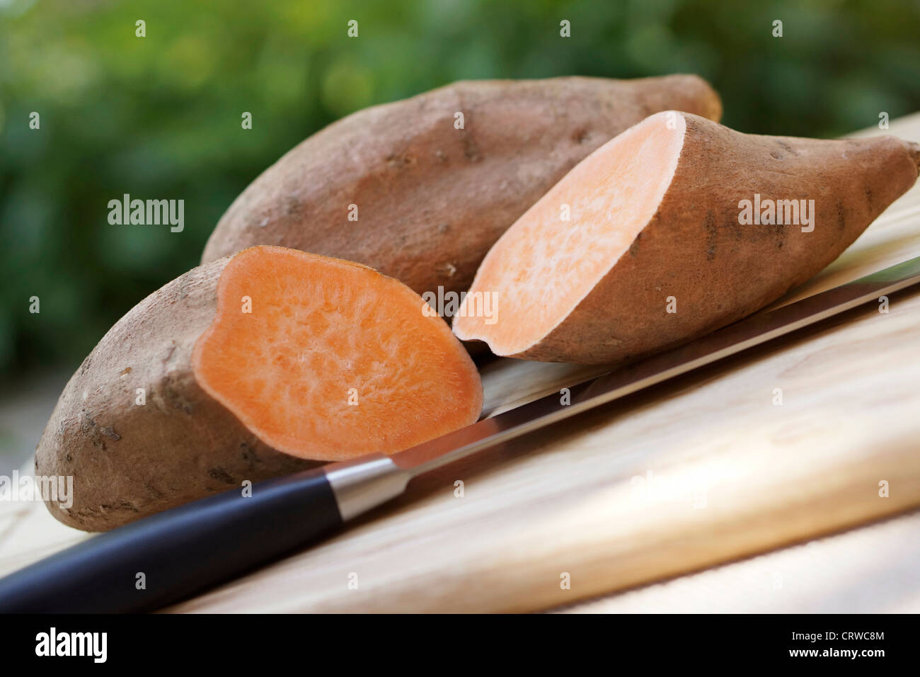 Süße Kartoffeln, Süßkartoffeln, Yams, Süßkartoffeln, Orange Fleshed Orange Fleshed Süßkartoffeln Stockfoto