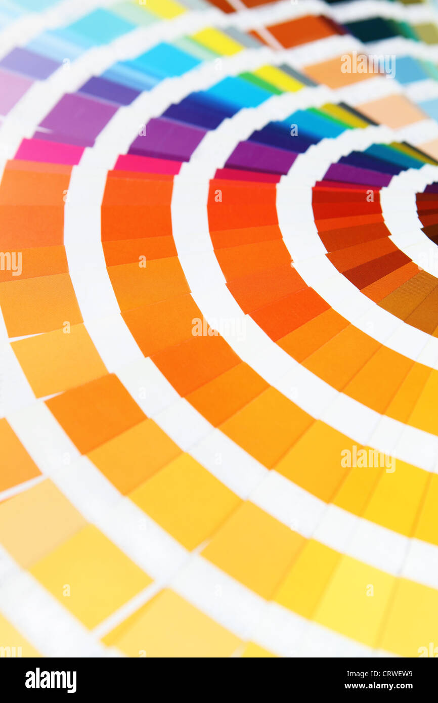 Pantone Probe Farben Katalog Stockfoto