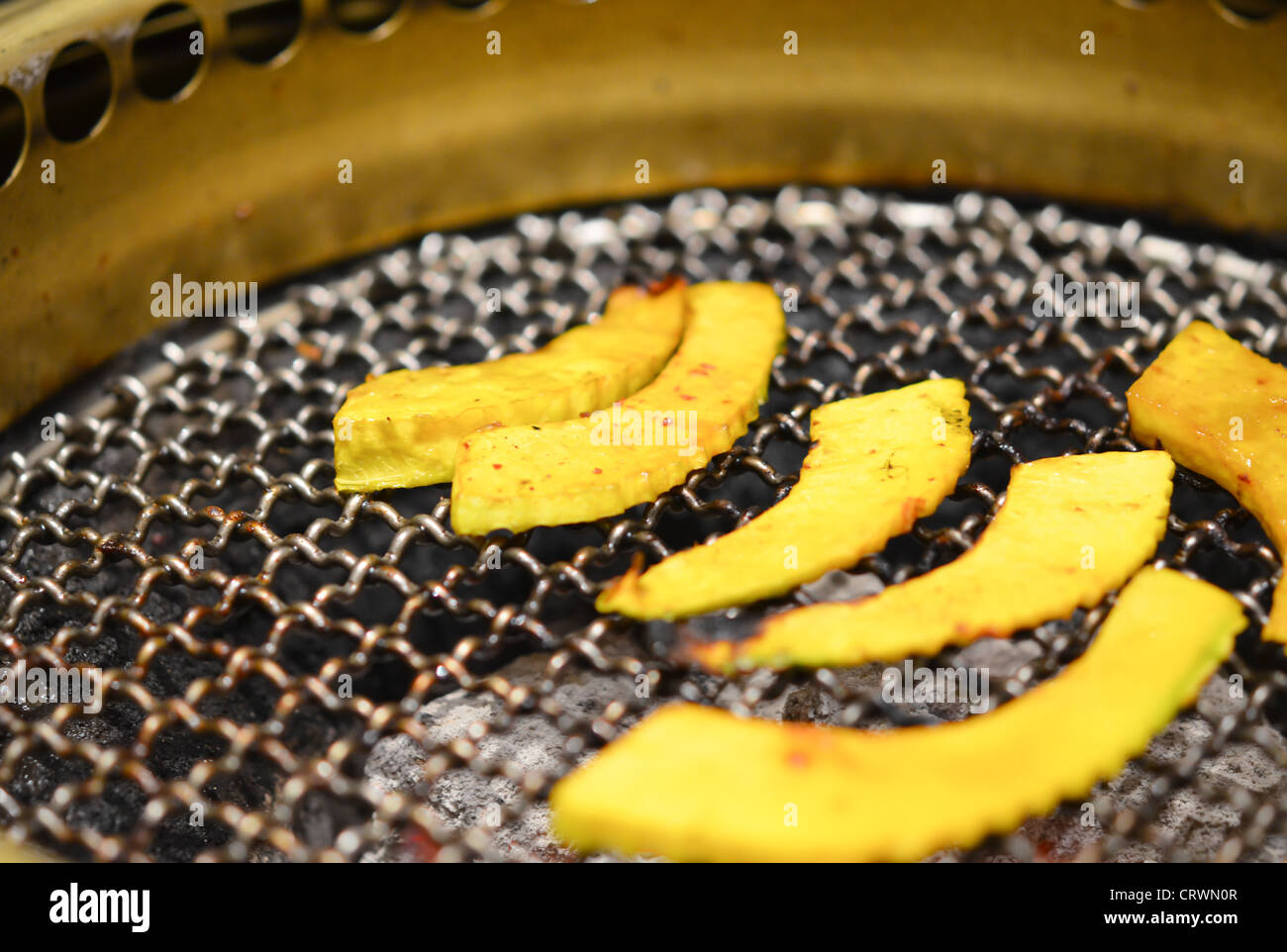 Grillen, Kochen, Kürbis, warten Grillgut Stockfoto
