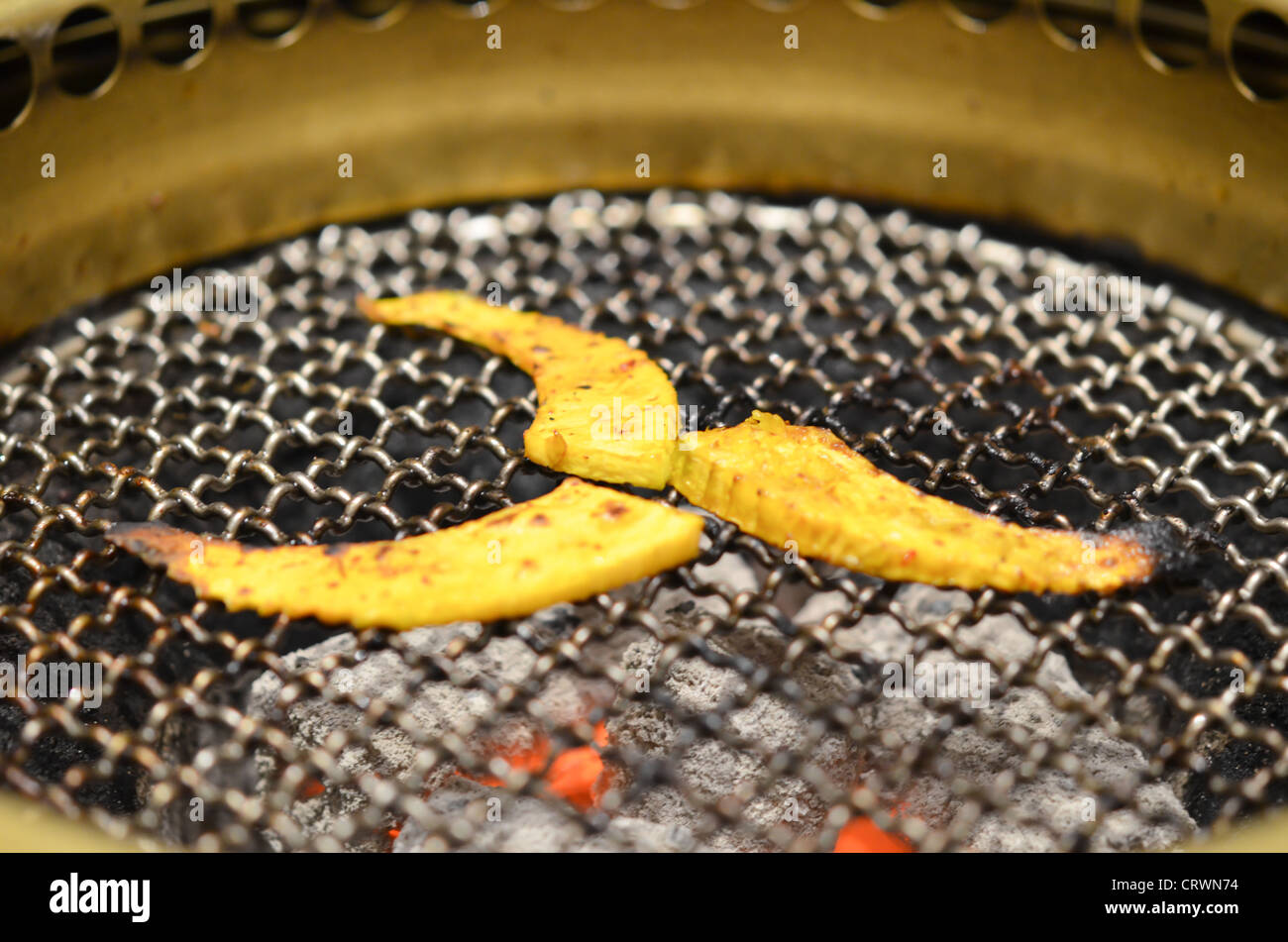 Grillen, Kochen, Kürbis, warten Grillgut Stockfoto
