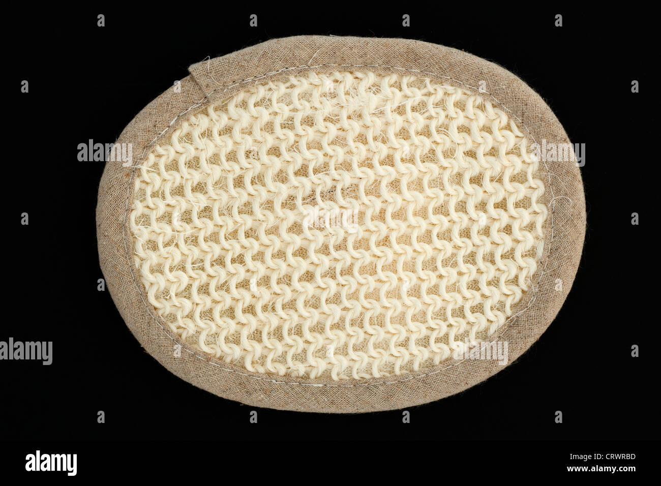 Ovale Sisal Handschuh pad Stockfoto