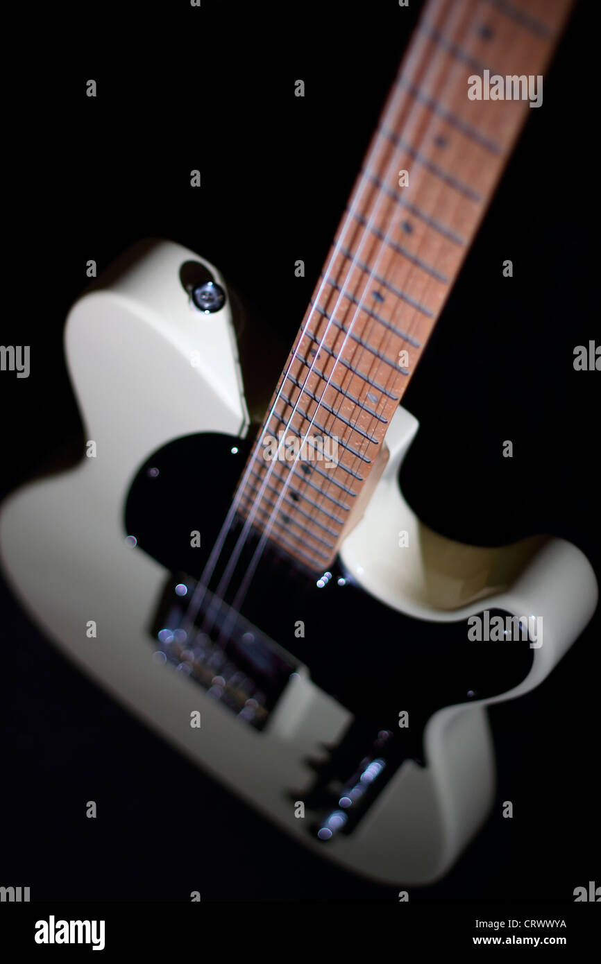 Fender Telecaster Vintage White e-Gitarre Stockfoto