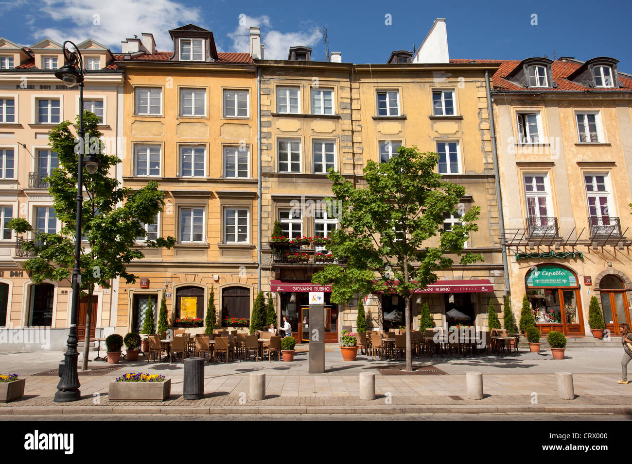 Schlossplatz in der alten Stadt von Warschau (Warszawa). Stockfoto
