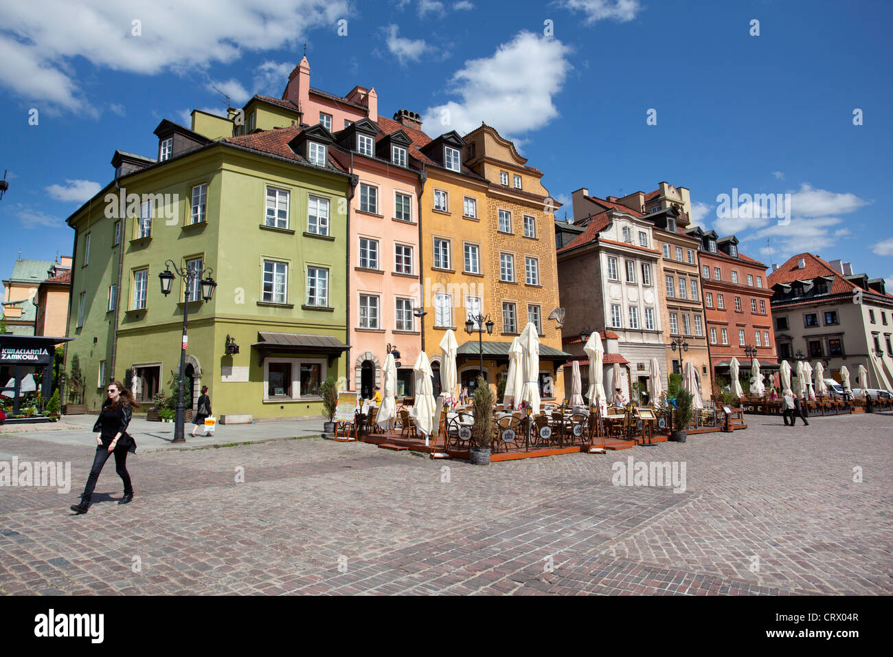 Schlossplatz in der alten Stadt von Warschau (Warszawa). Stockfoto