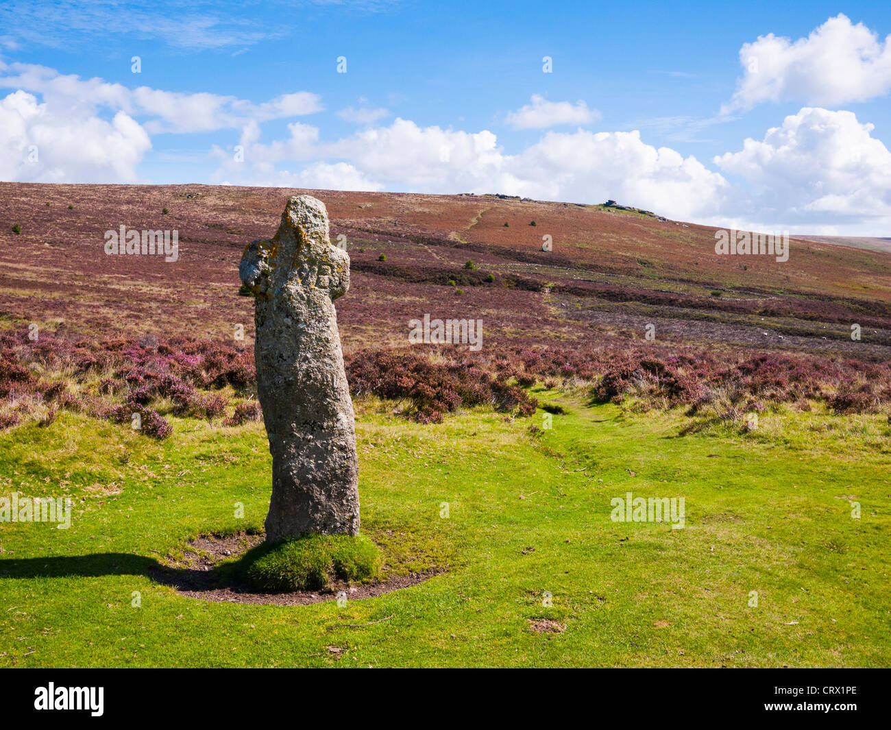 Bennetts Cross bei Headland Warren im Dartmoor National Park, Devon, England. Stockfoto