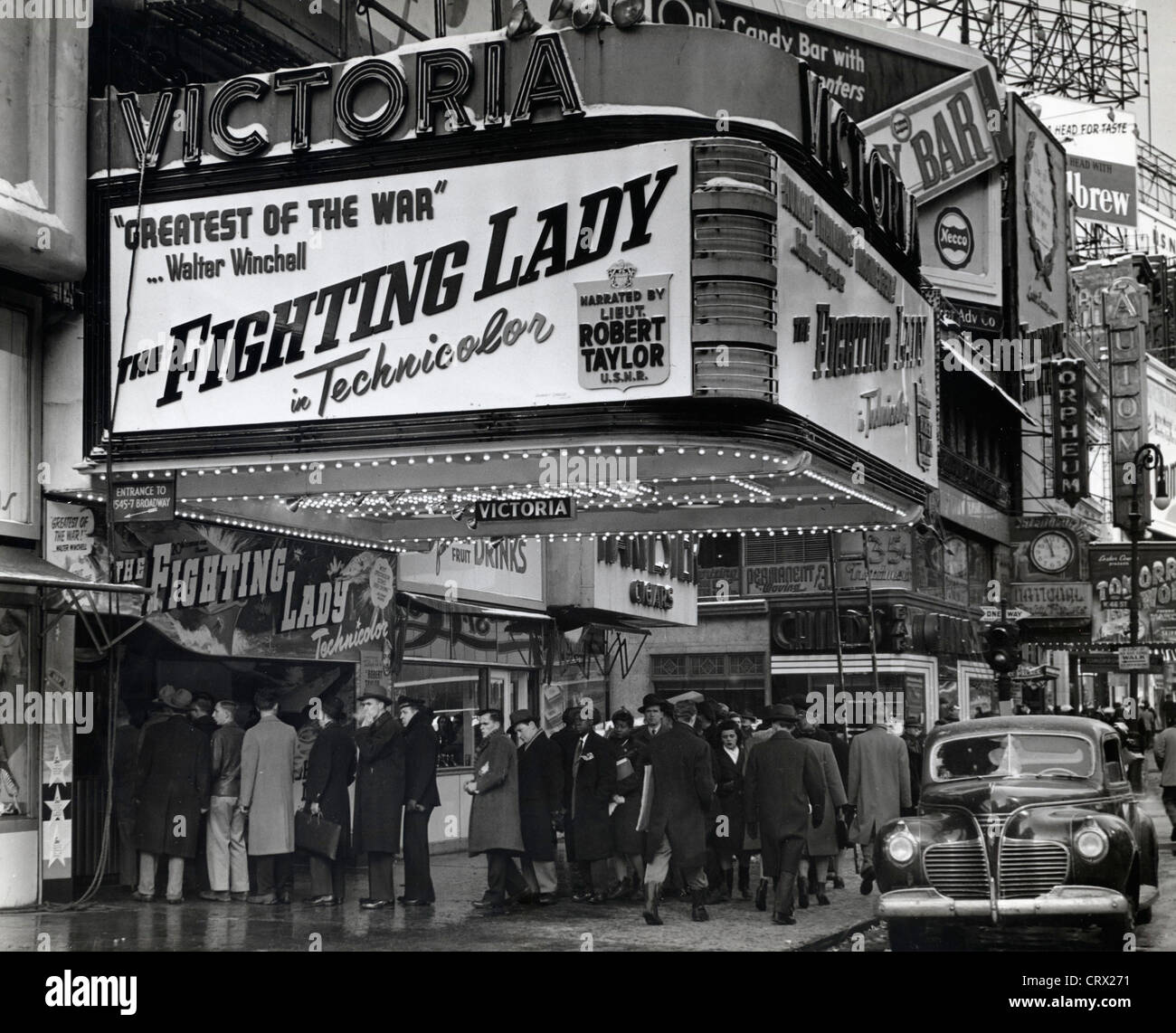 Der Kampf gegen Lady Spielen in der Victoria-Theater in Times Square in New York City, 1944 Stockfoto