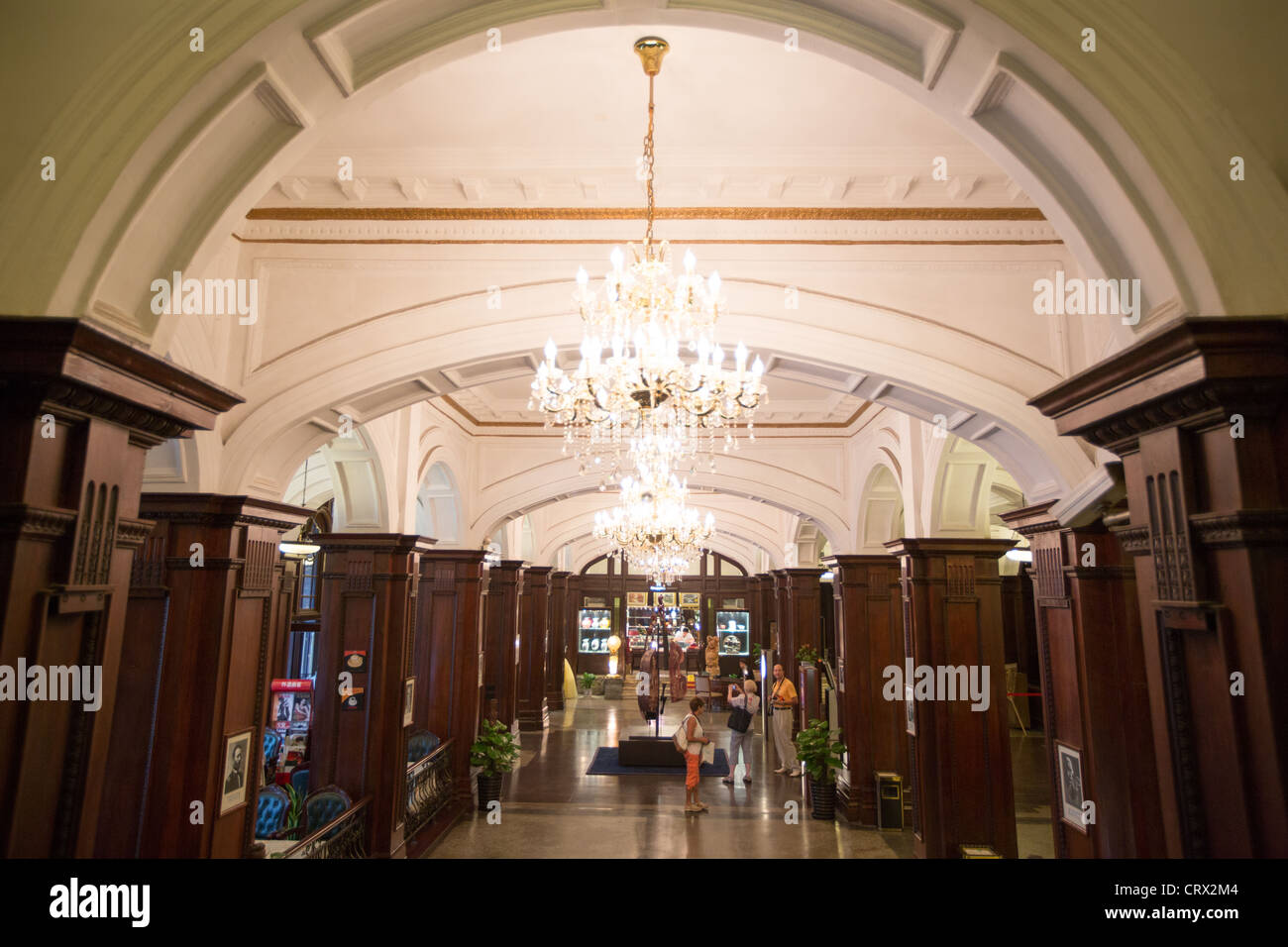 In das Astor House Hotel, in der Nähe von The Bund in Shanghai, China. Ehemals der Shanghai Stock Exchange, & Pujiang oder Pujian Hotel. Stockfoto