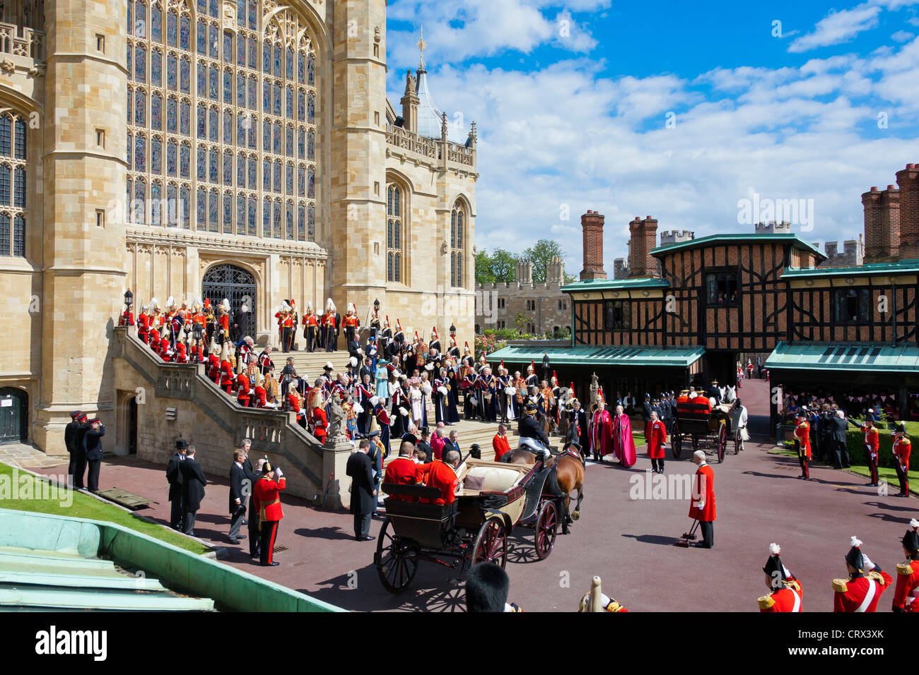 Strumpfband Windsor Castle das Ritual des 18. Juni 2012. PER0200 Stockfoto