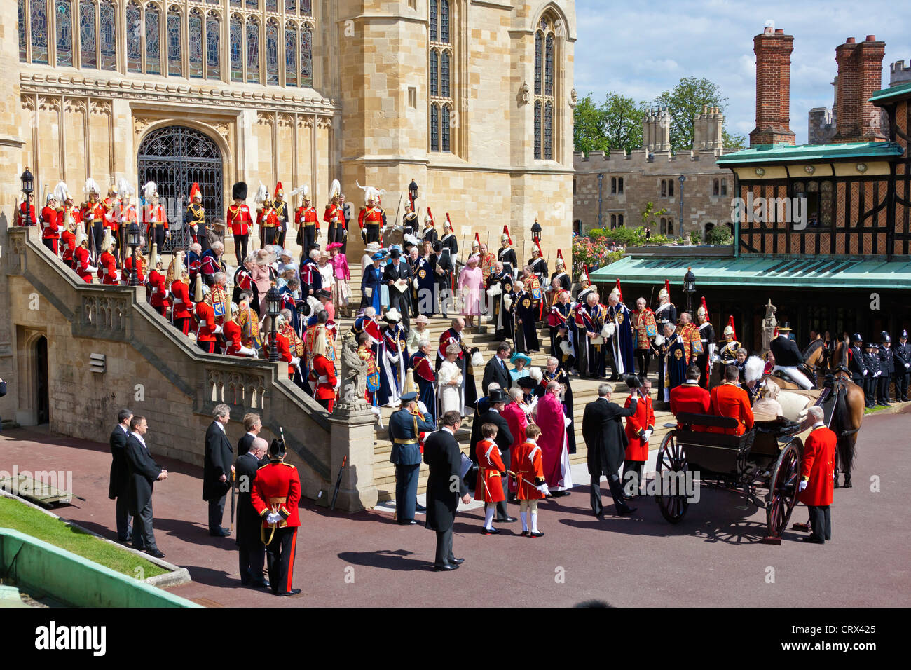 Strumpfband Windsor Castle das Ritual des 18. Juni 2012. PER0202 Stockfoto