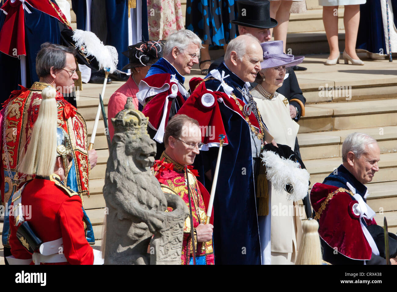 Strumpfband Windsor Castle das Ritual des 18. Juni 2012. PER0203 Stockfoto