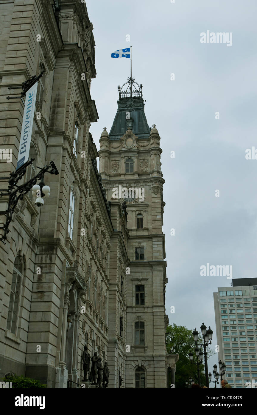 Seitenansicht der Nationalversammlung Parlament Gebäude der Provinz von Quebec in Quebec City, Kanada Stockfoto