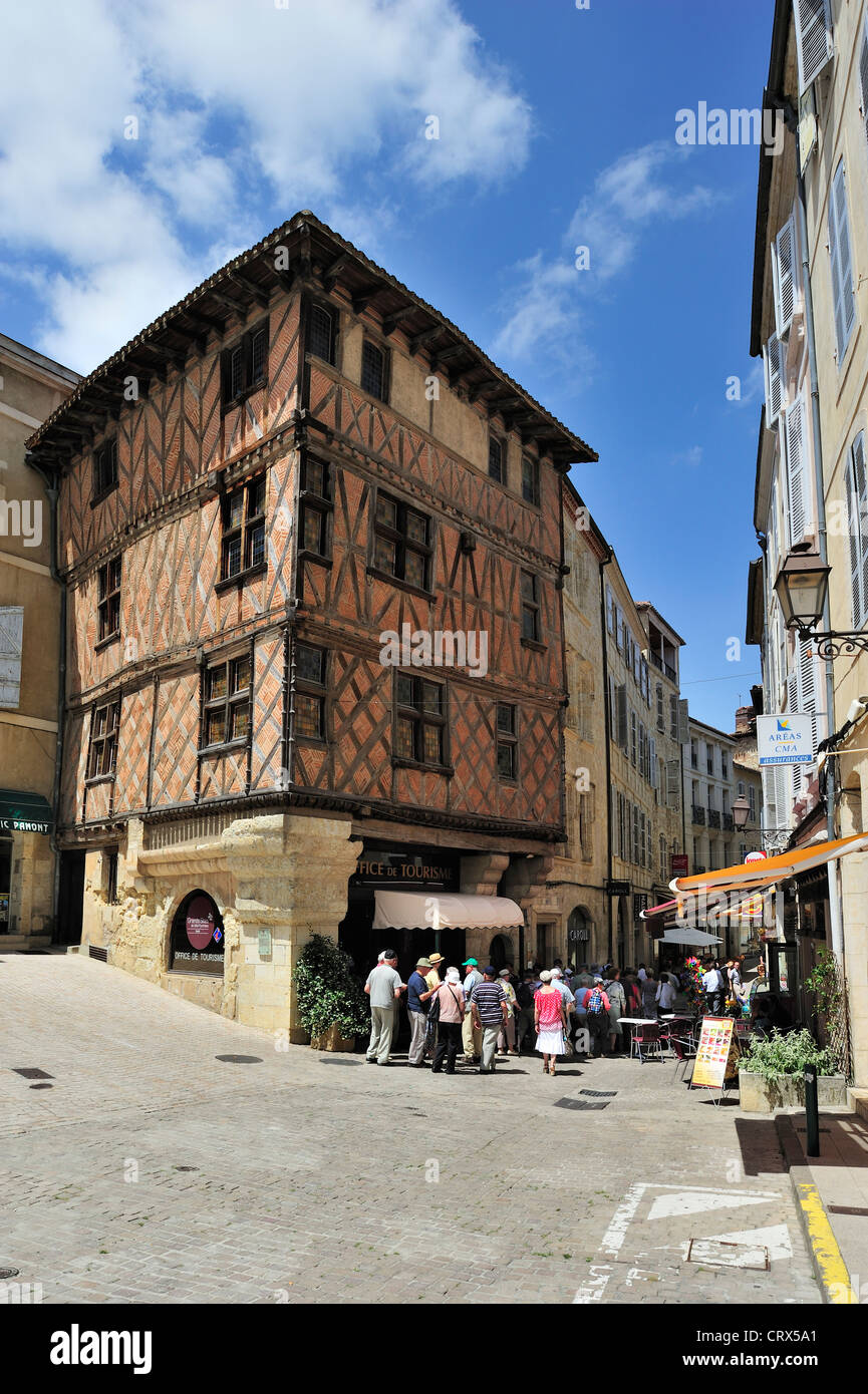 Die Maison Fedel, mittelalterlichen Fachwerkhaus wohnen im Tourismusbüro von Auch, Gers, Midi-Pyrénées, Pyrenäen, Frankreich Stockfoto