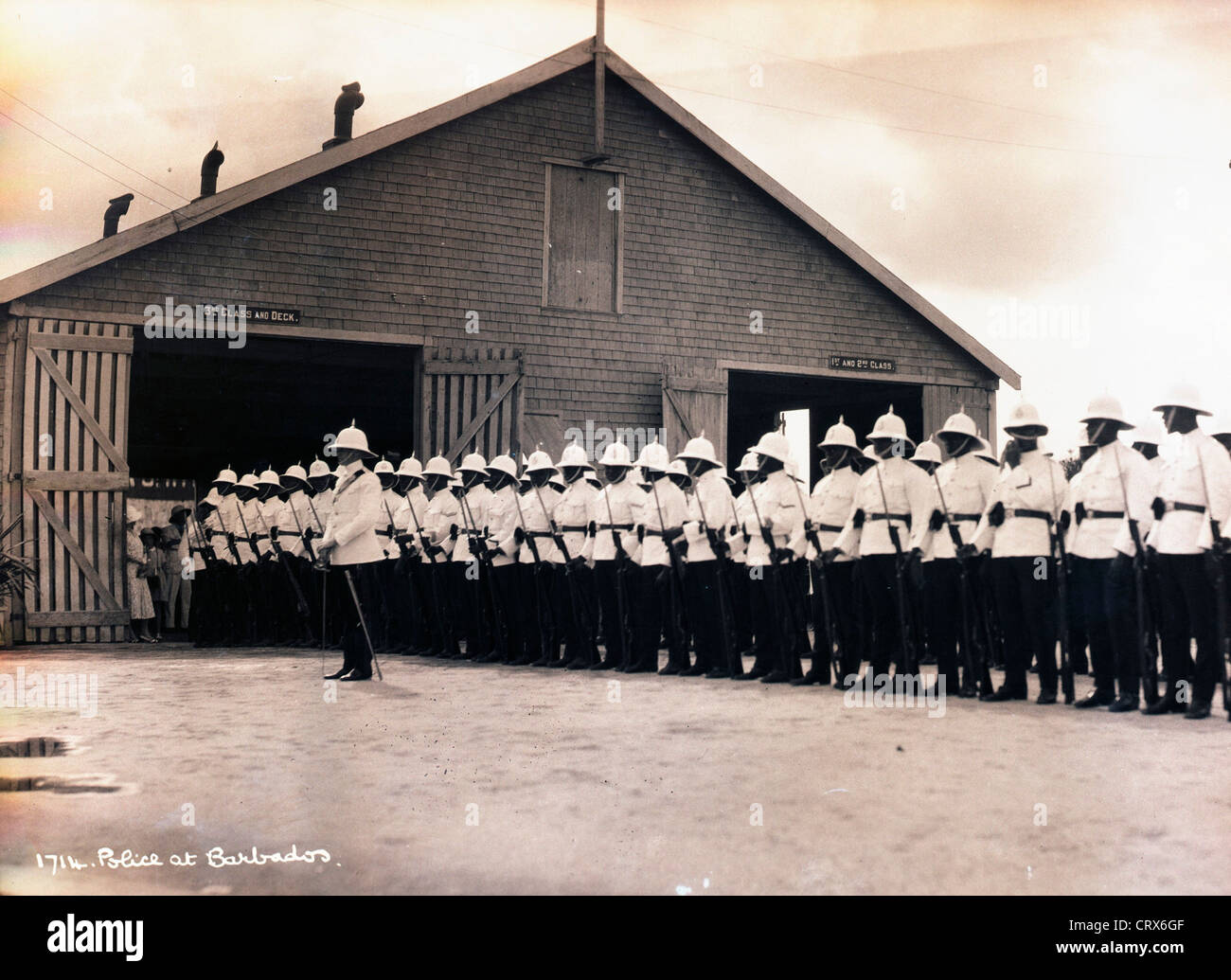 Polizei-Regiment, Barbados, ca 1930 Stockfoto