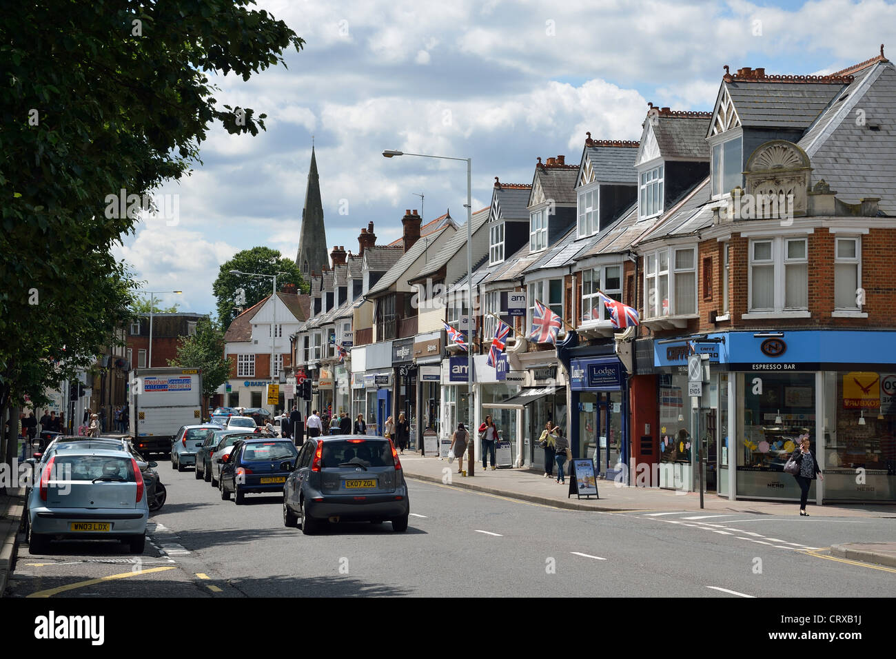 High Street, Weybridge, Surrey, England, Vereinigtes Königreich Stockfoto